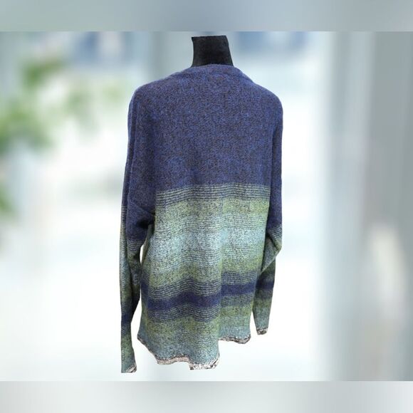 Anthropologie Cousin Johnny Merino Wool Multicolor Pullover Jumper Sweater Sz L - Picture 7 of 12